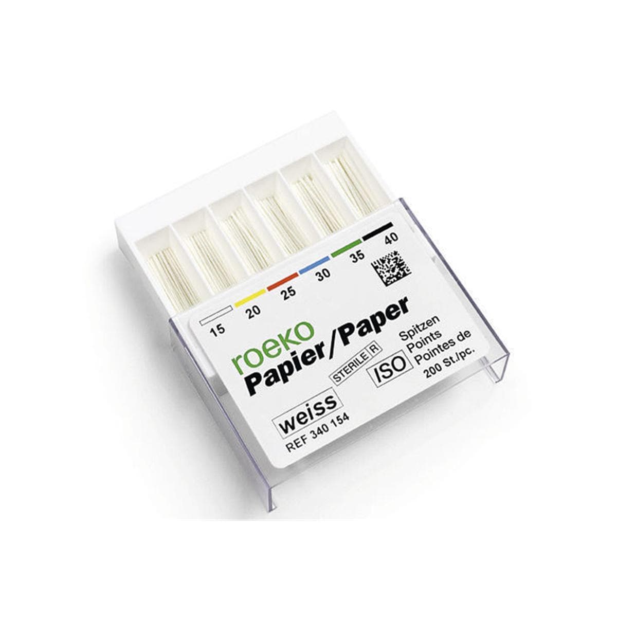 roeko Papierspitzen weiß - ISO 025, Packung 200 Stück