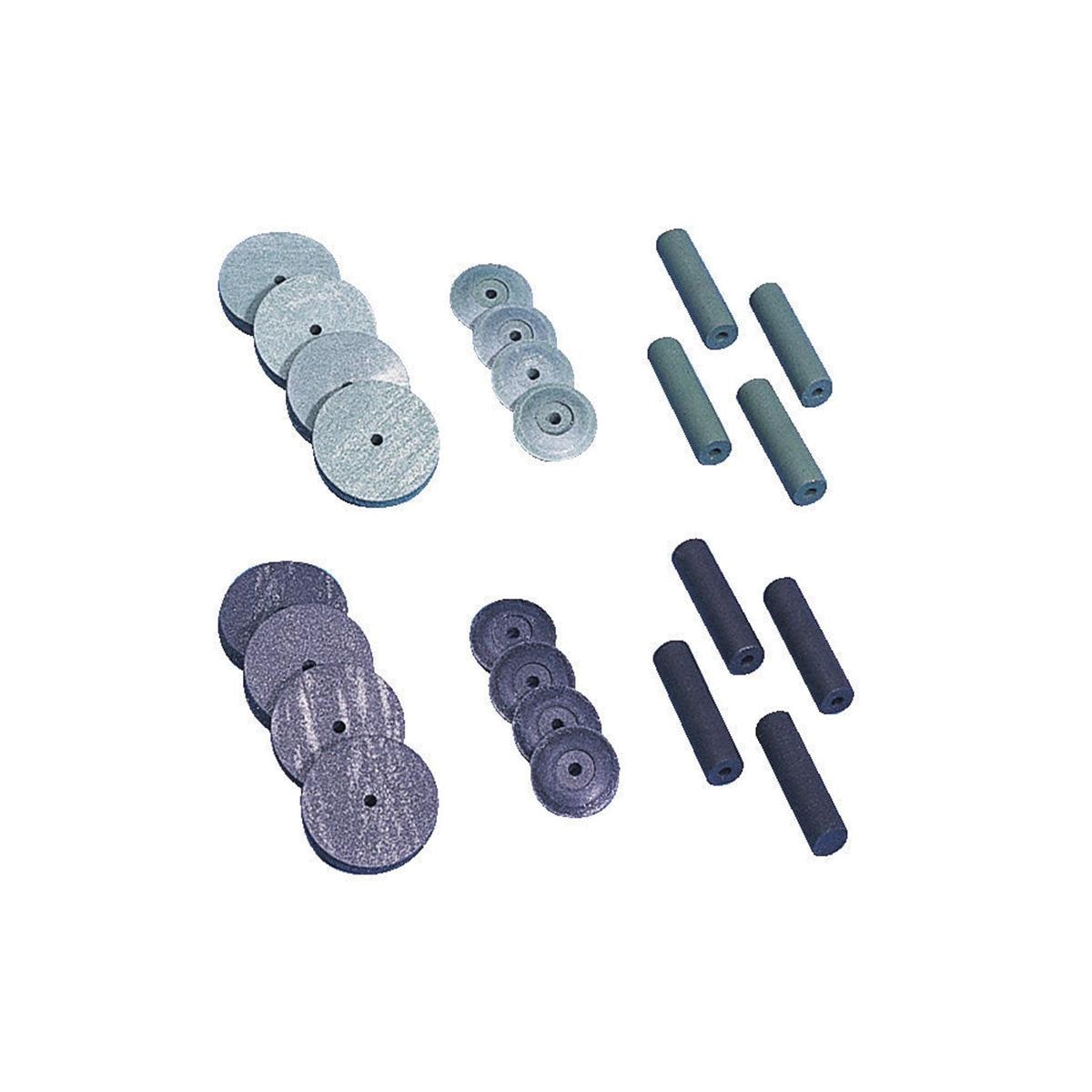 Gummipolierer - Spitze, Ø 7 x 20 mm, grün, Packung 100 Stück