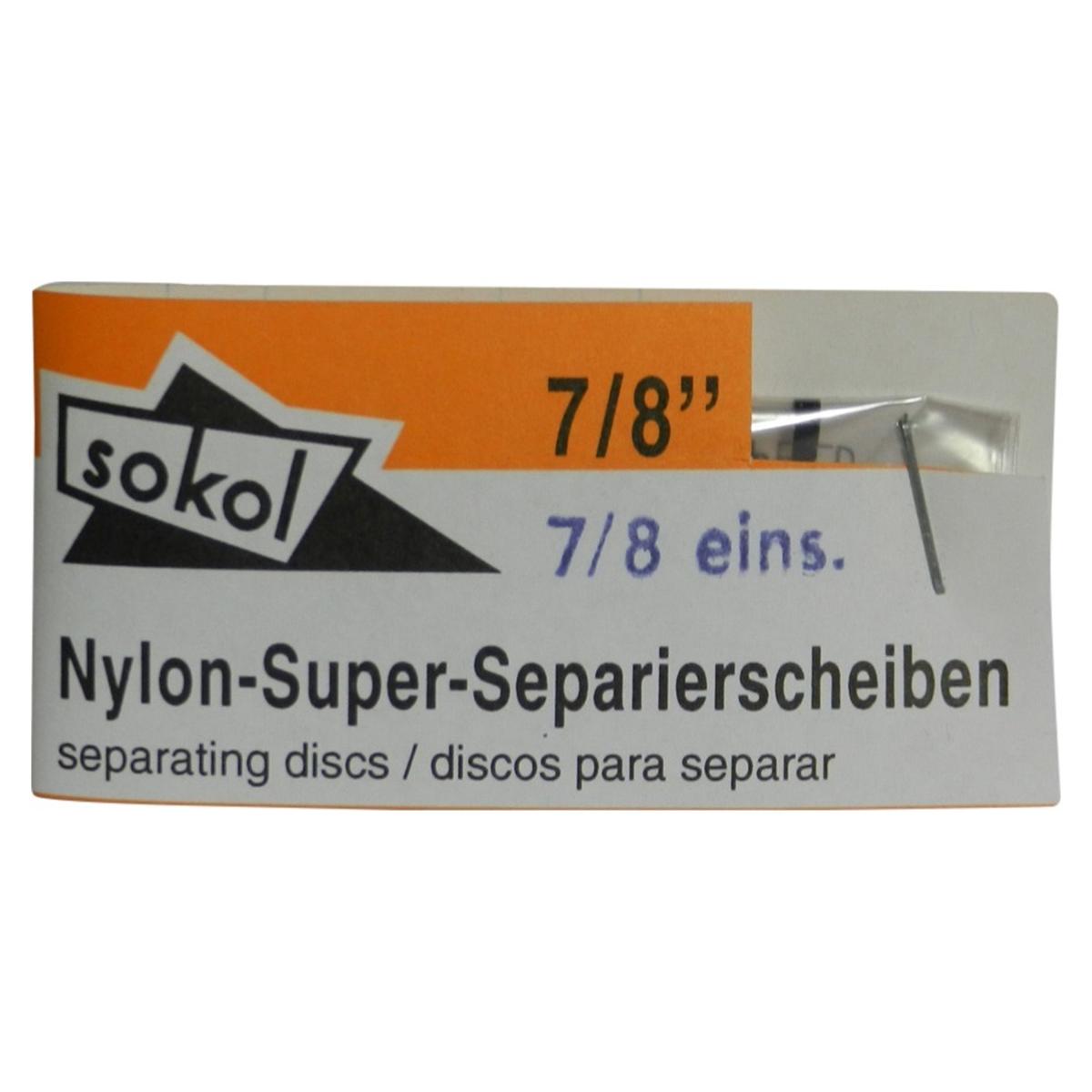 Nylonscheiben, einseitig - Größe 7/8, Packung 12 Stück