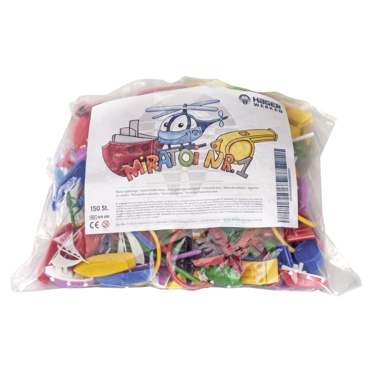 Miratoi® Nr. 1 - Spielzeugsortiment - Bunte Spielzeuge, Packung 150 Stück