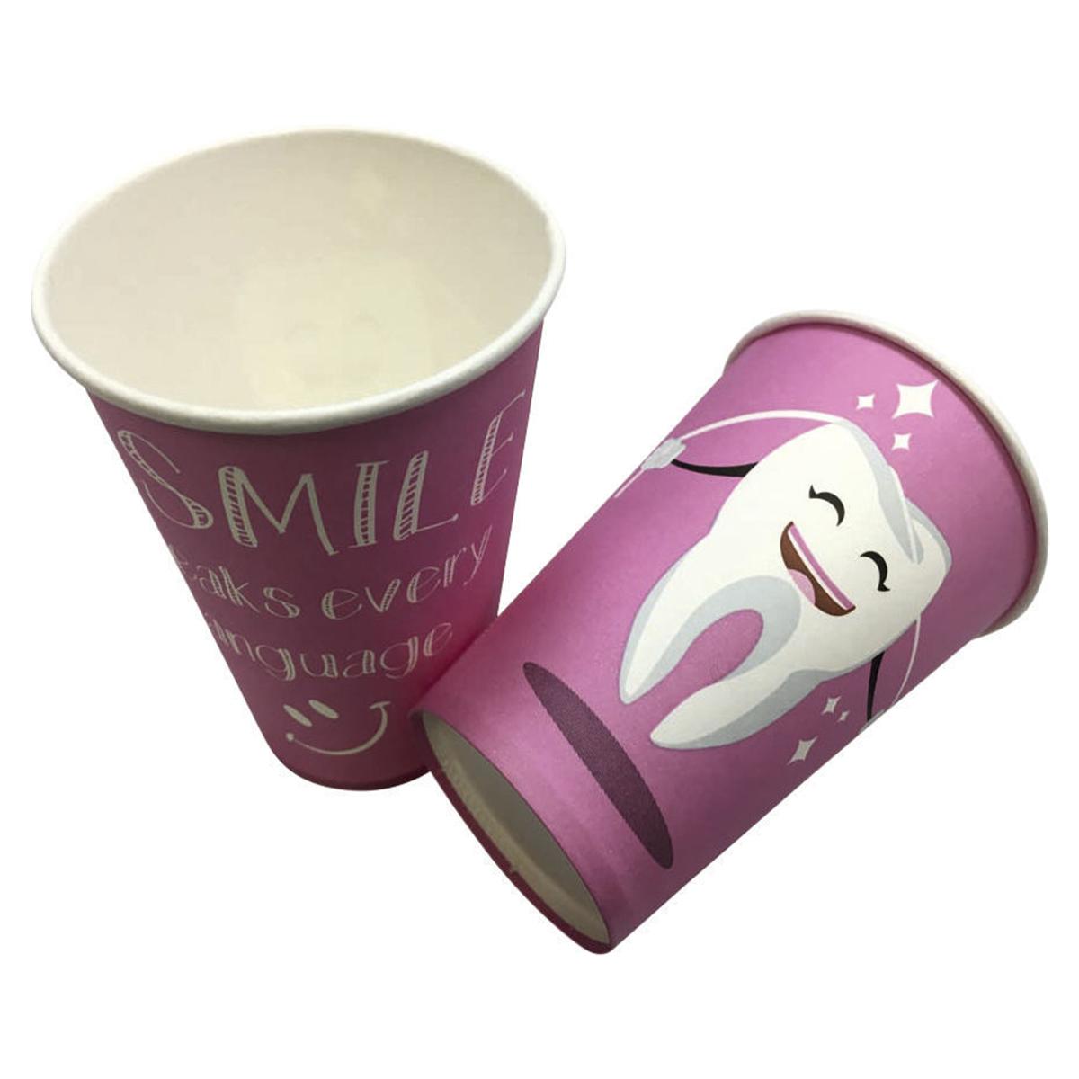 Mundspülbecher Hartpapier - Nachfüllpackung - Rosa, Karton 2.000 Stück