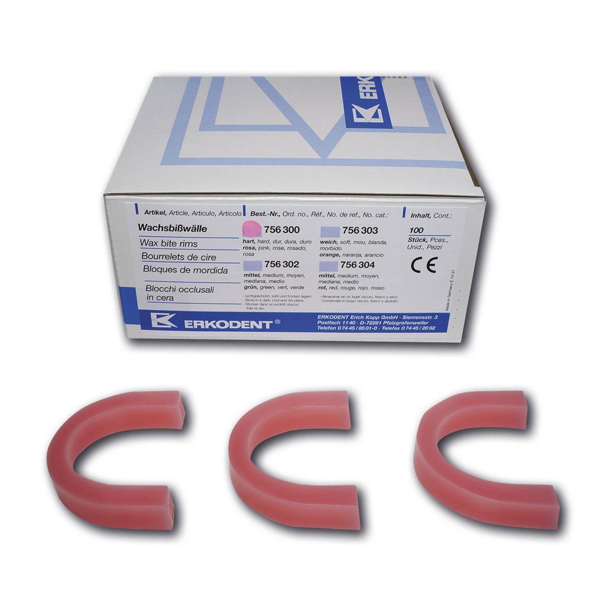 Wachsbisswälle - Hart, rosa, Packung 100 Stück