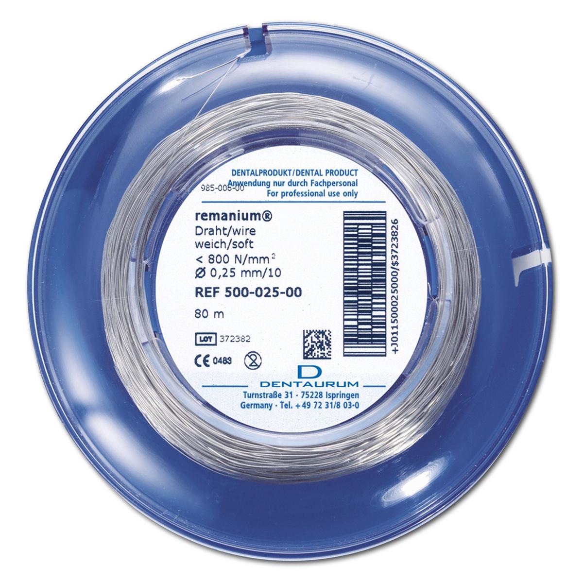 remanium® Ligaturendraht rund, weich - Ø 0,25 mm / 10, Länge 80 m