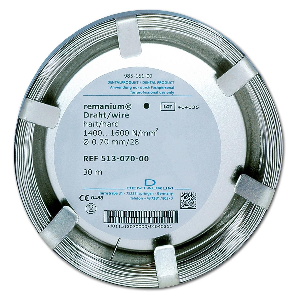 remanium® Laborrollen rund, hart - Ø 0,70 mm / 28, Länge 30 m