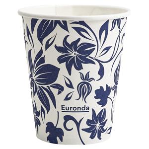 Monoart® Mundspülbecher Hartpapier - Flower-Blau, Packung 1.000 Stück