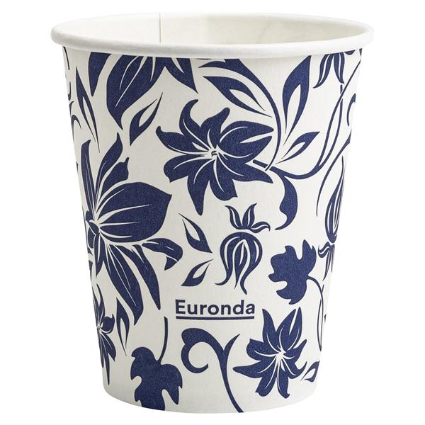 Monoart® Mundspülbecher Hartpapier - Flower-Blau, Packung 1.000 Stück