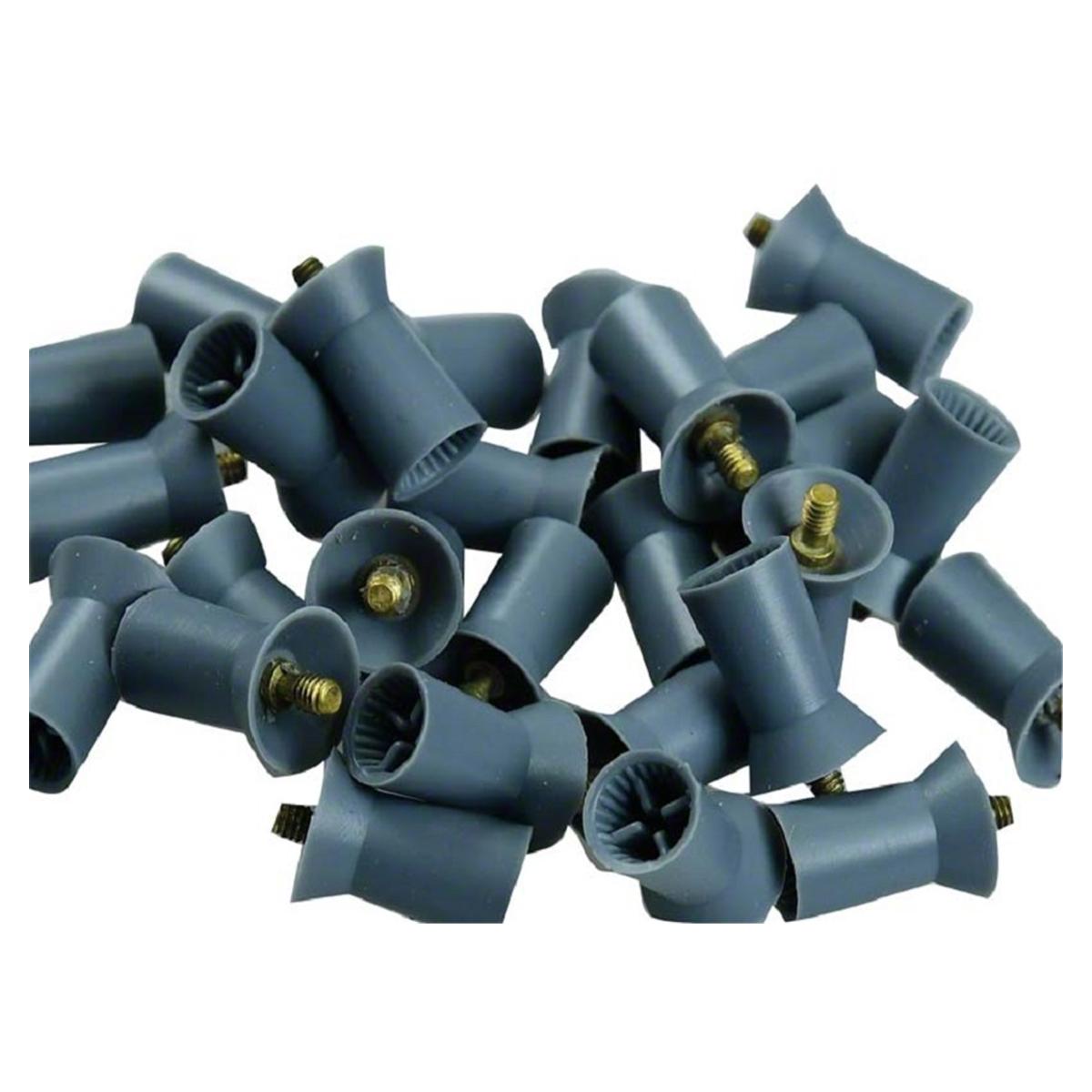 Screw-Type Cups - Lamellen, dunkelgrau, hart, 9002/120, Packung 120 stück