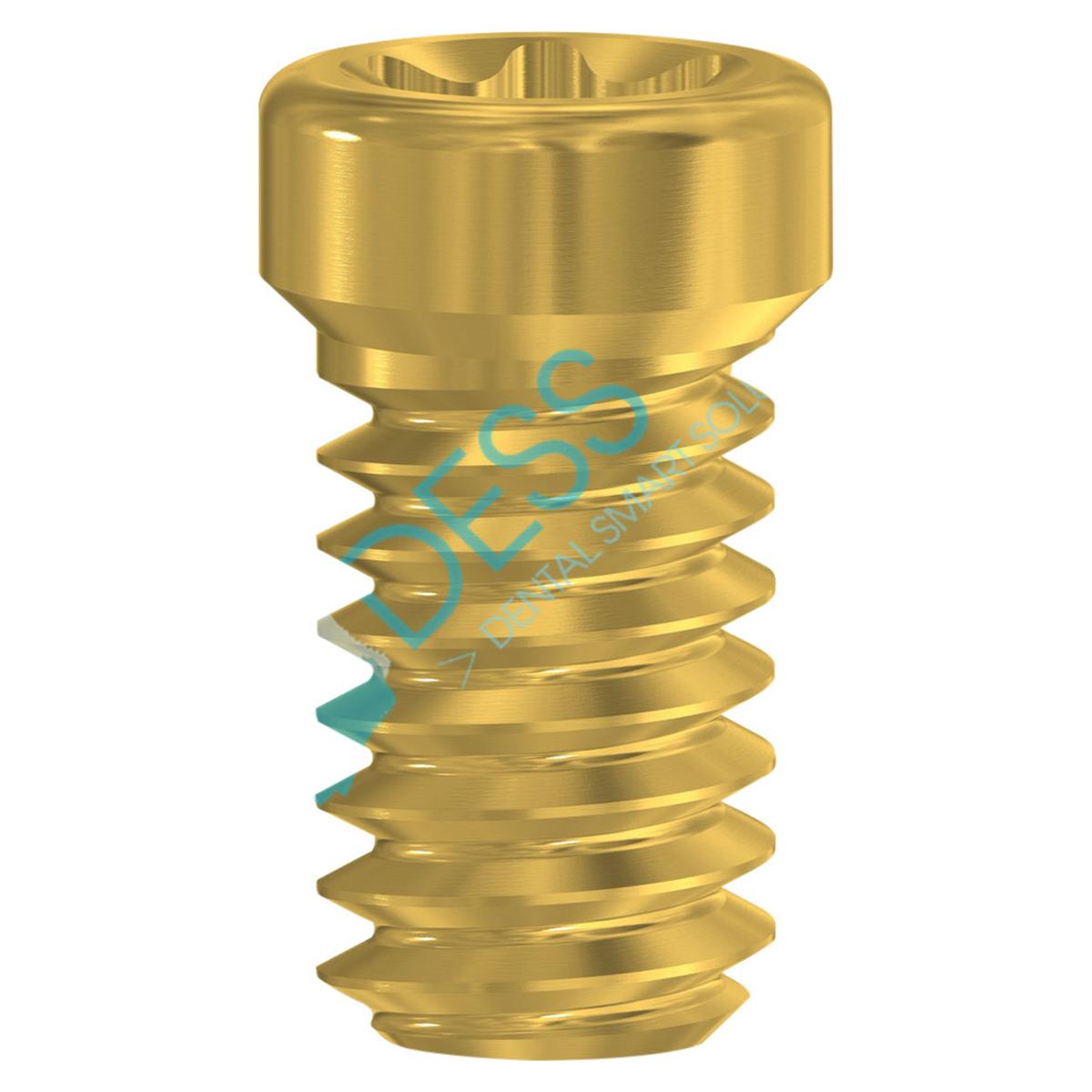 Abutmentschraube Torx® auf Abutment - kompatibel mit Straumann® - RN Ø 4,8 mm / WN Ø 6,5 mm, TIN-Beschichtung, Packung 1 Stück