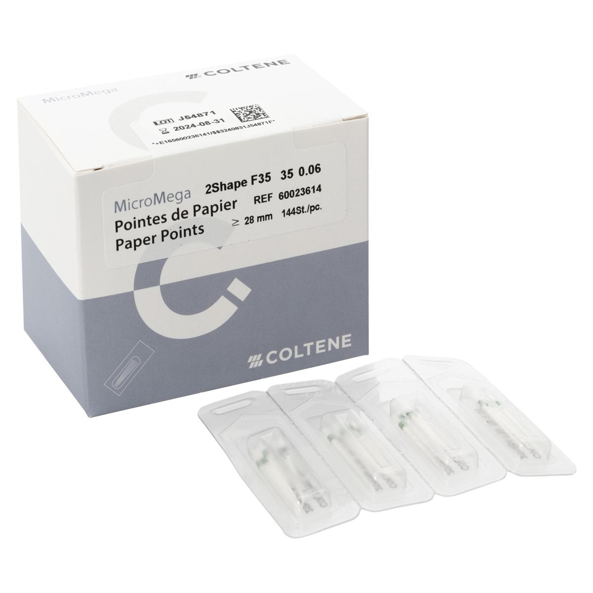 MicroMega 2Shape™ Papierspitzen - Konizität 06, ISO 035, Packung 144 Stück