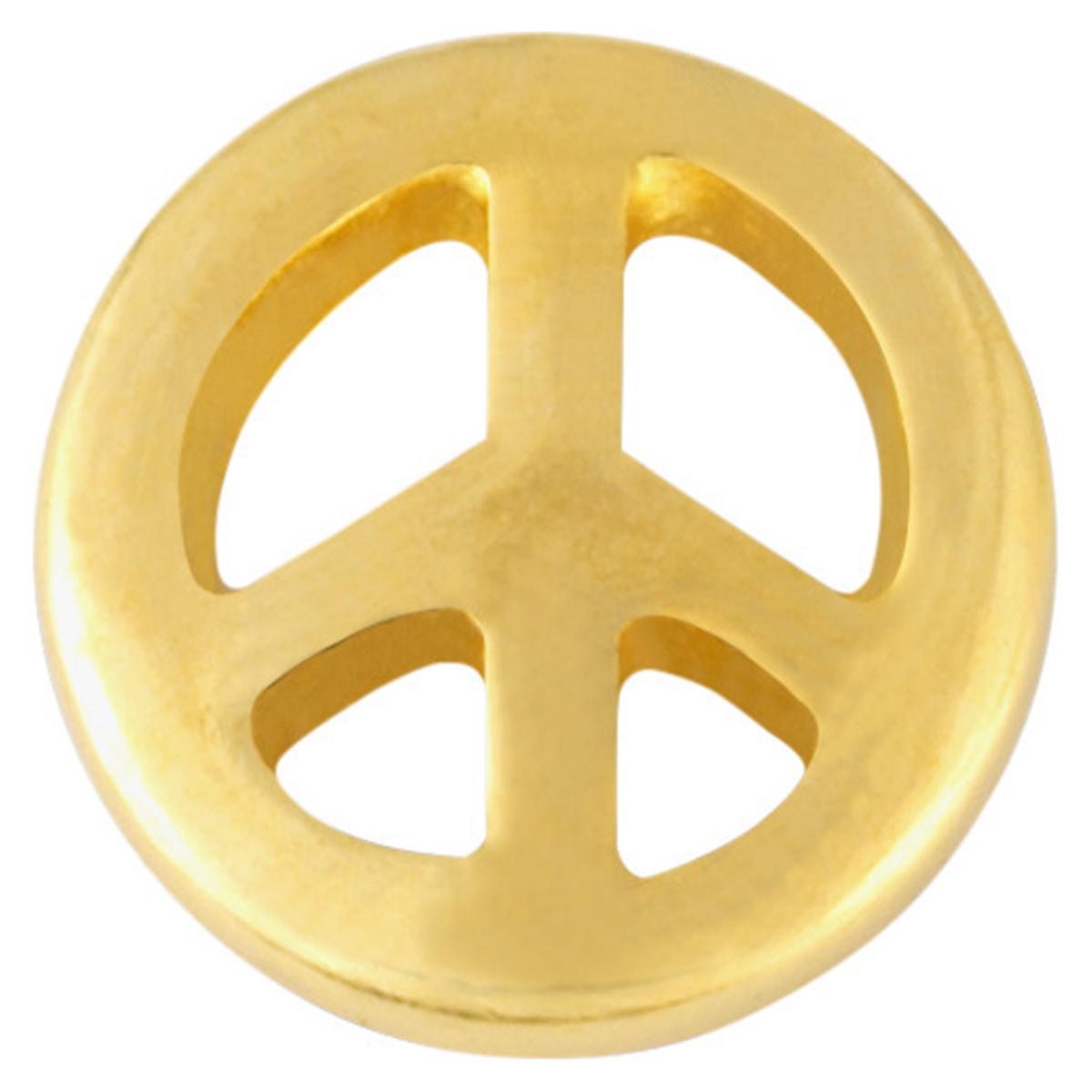 Prodental® Twizzler, Zahnschmuck Gold - Peace-Zeichen, 22 kt