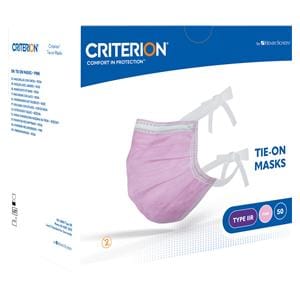 HS-Criterion® Mundschutz chirurgisch zum Binden - Rosa, 3-lagig, Packung 50 Stück