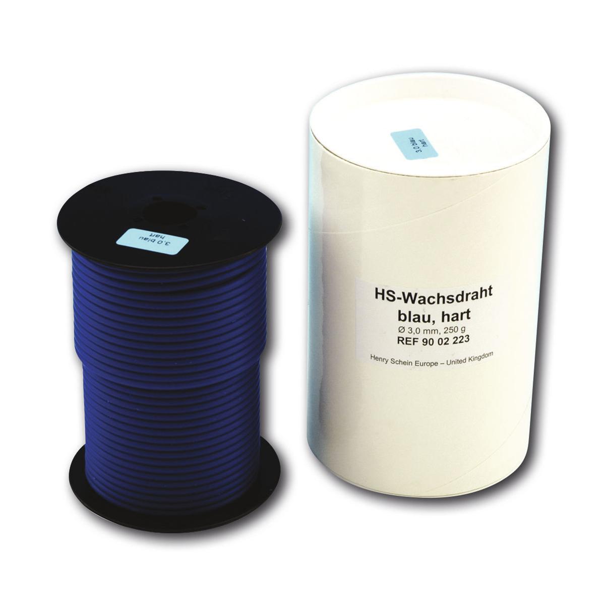 HS-Wachsdraht hart blau - Ø 3,0 mm, Rolle 250 g