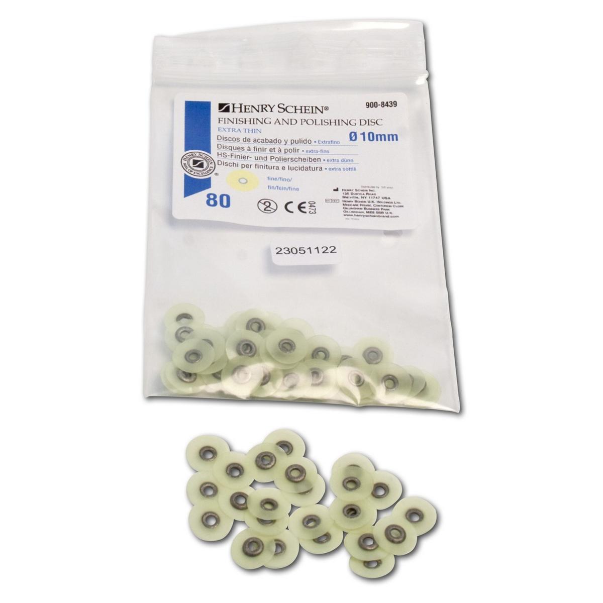 HS-Finier- und Polierscheiben extradünn - Nachfüllpackung - Gelb - fein, Ø 10 mm, Packung 80 Stück