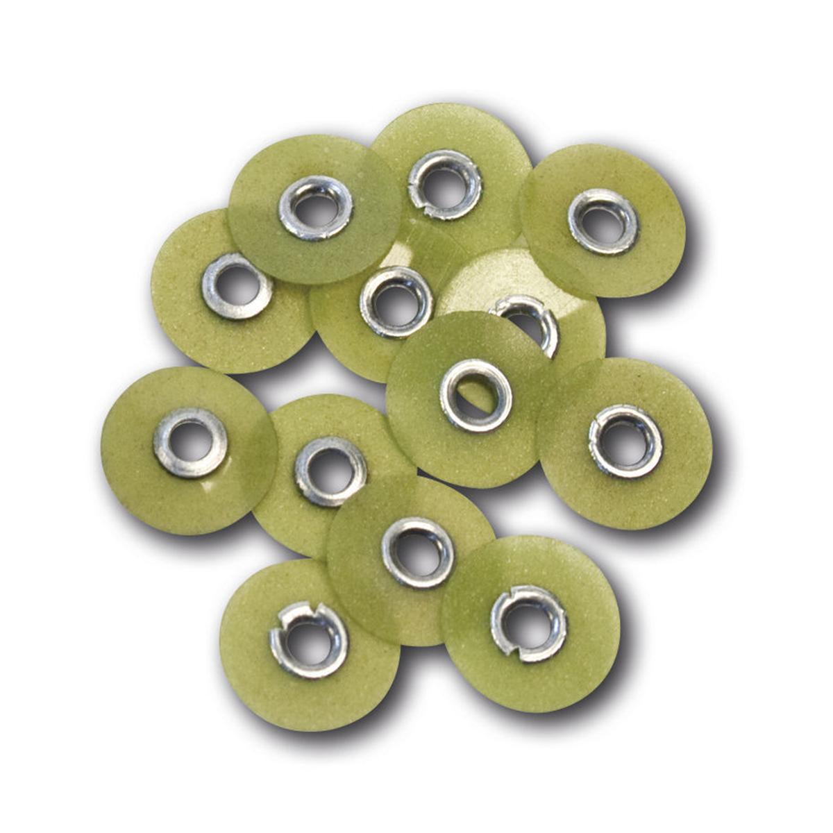 HS-Finier- und Polierscheiben Standard - Nachfüllpackung - Hellgrün - mittel, Ø 9,5 mm, Packung 85 Stück