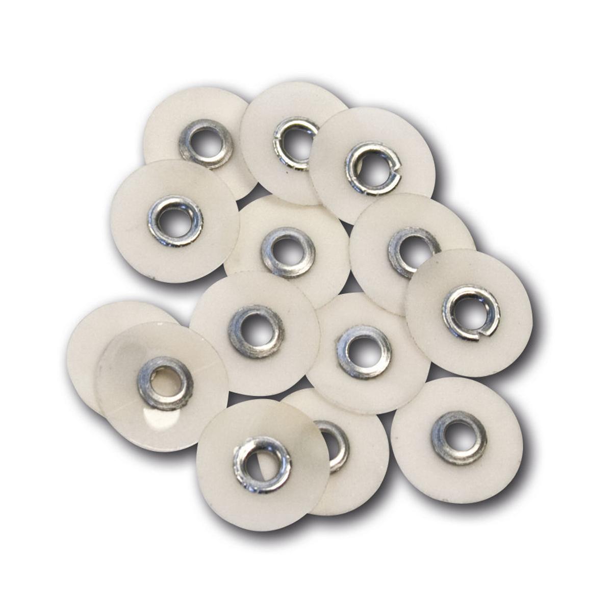 HS-Finier- und Polierscheiben Standard - Nachfüllpackung - Weiß - extrafein, Ø 9,5 mm, Packung 85 Stück