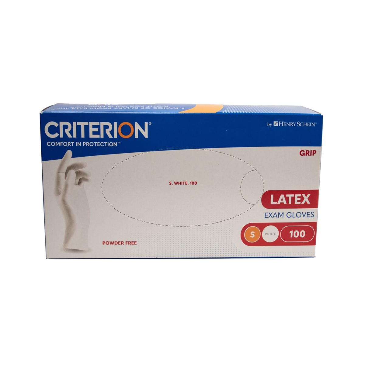 HS-Latex Handschuhe Grip puderfrei Criterion® - Größe S, Packung 100 Stück