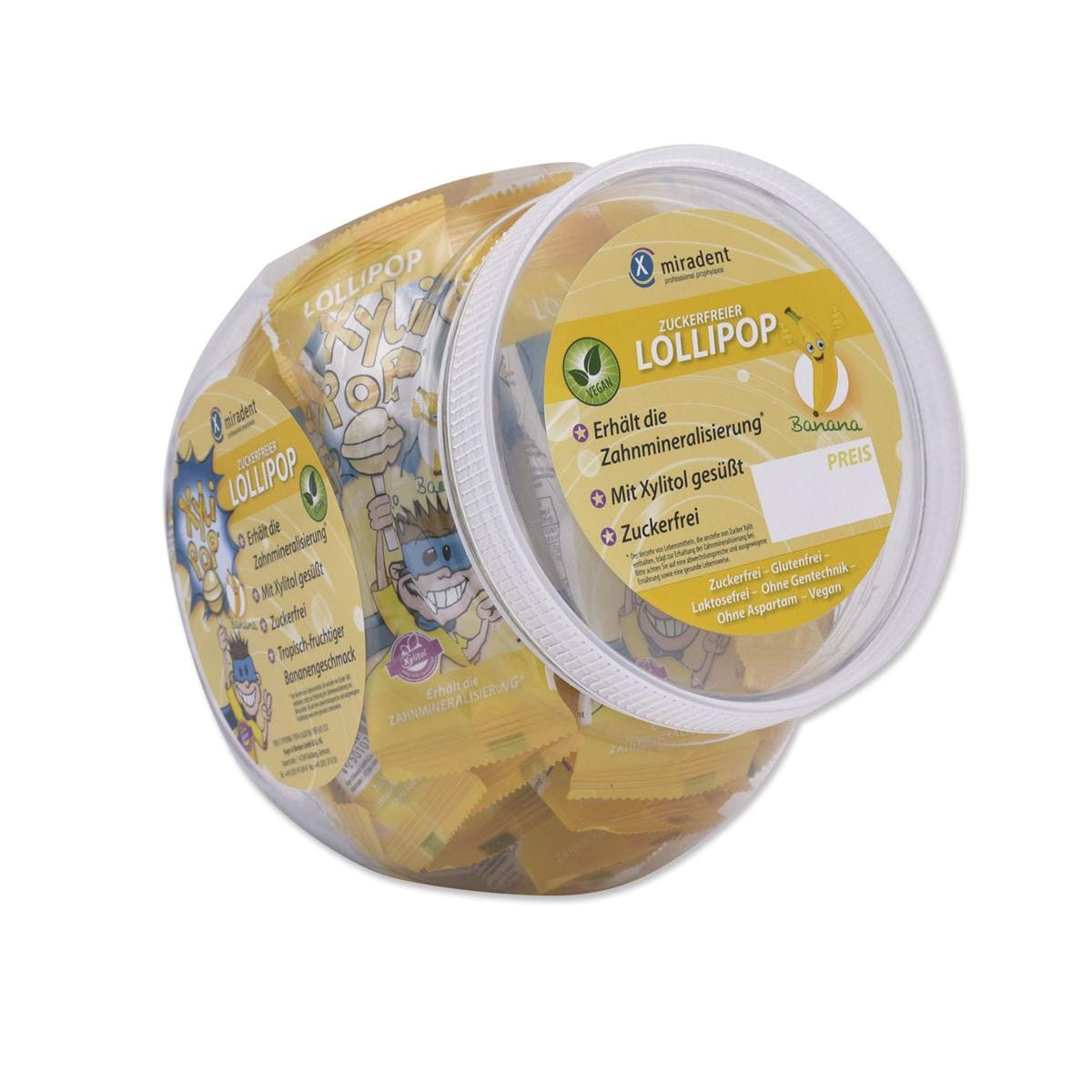 XyliPOP® Lollipop - Banane, Packung 25 Stück