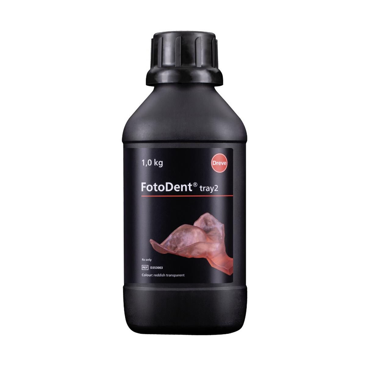 FotoDent® tray2 385/405 nm - Rötlich-transparent, Flasche 1.000 g