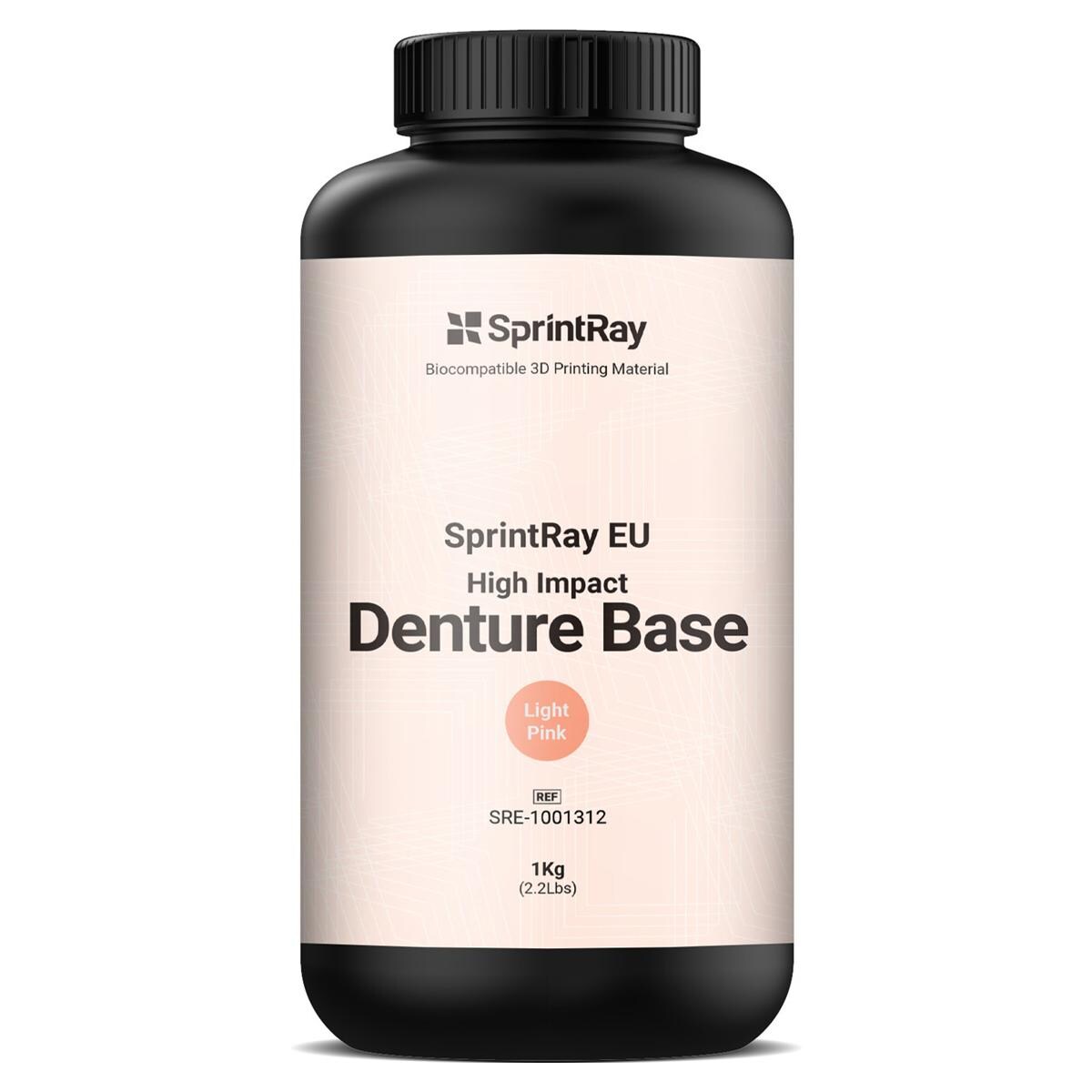 SprintRay High Impact Dentures Base - Light Pink, Flasche 1 Liter