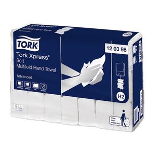 Tork Xpress® weiche Multifold-Handtücher - 2-lagig, Format 21,2 x 25,6 cm, Multifold Z, Karton (21 x 180 Tücher) 3.780 Stück