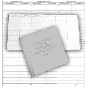 Vormerkbuch für Patientenbestellung 2026 - Spiralheft, grau