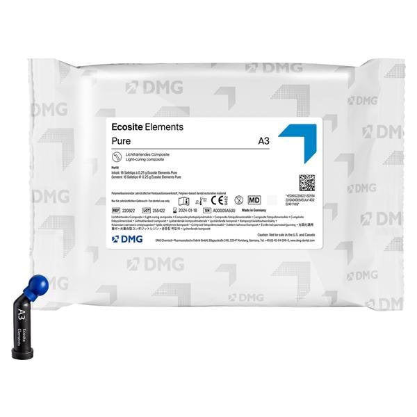 Ecosite Elements, Safetips - Nachfüllpackung - Pure A3, Kapseln 16 x 0,25 g