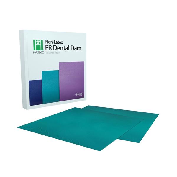 Hygenic® Non-Latex Kofferdam - Grün, Format (6" x 6"), Packung 30 Blatt