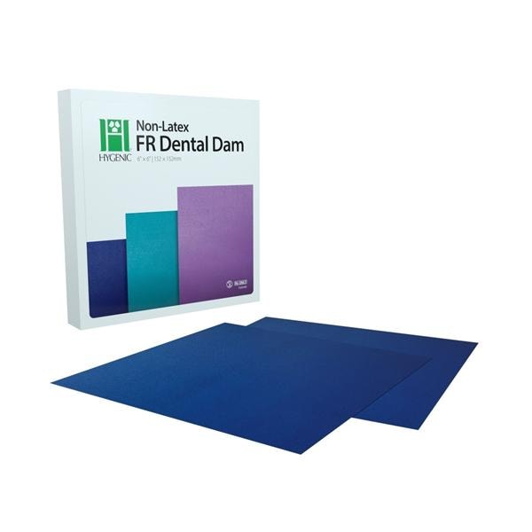 Hygenic® Non-Latex Kofferdam - Blau, Format (6" x 6"), Packung 30 Blatt