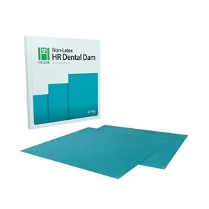 Hygenic® Non-Latex Kofferdam - Teal, Format (6" x 6"), Packung 15 Blatt