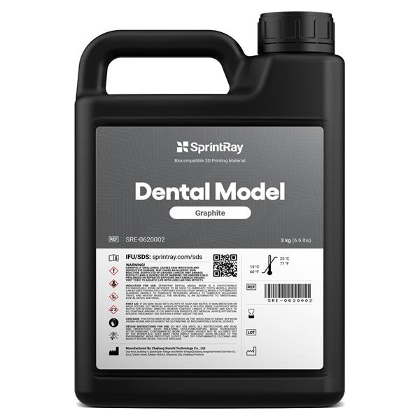 SprintRay Dental Model - Graphite, Packung 3 kg