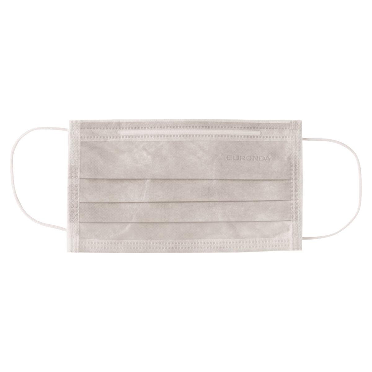 Monoart® Mundschutz Pro 3 mit Gummizug - Platingrau, Packung 50 Stück