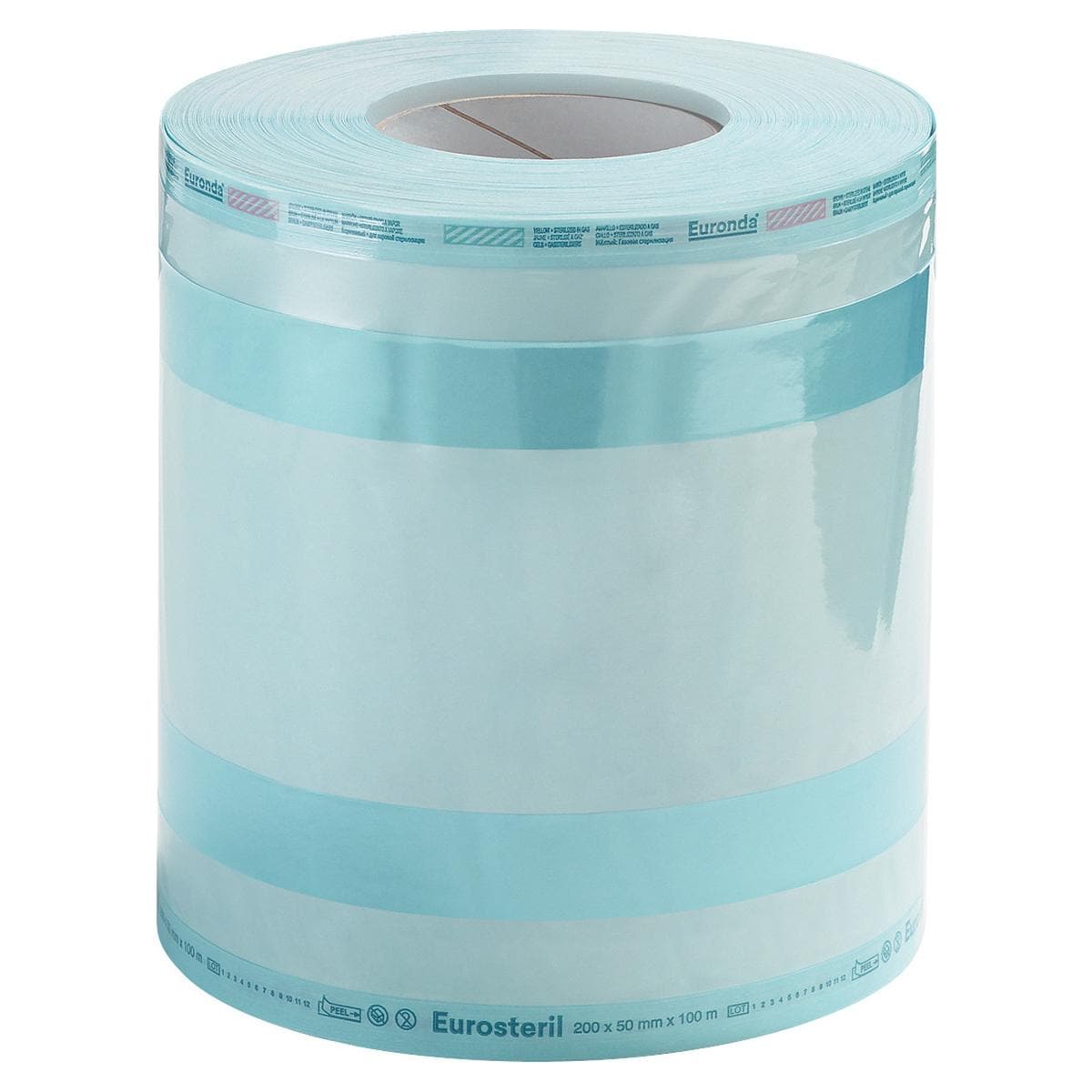 Eurosteril® - Sterilisationsrolle - Breite 200 x 50 mm mit Falte, Länge 100 m