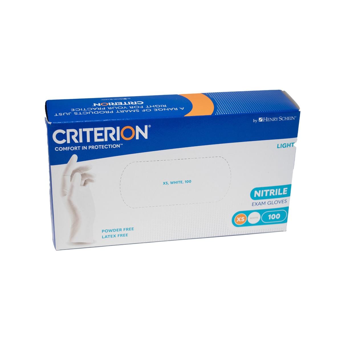 HS-Nitril Handschuhe light puderfrei, weiß, Criterion® Nitril - Größe XS, Packung 100 Stück