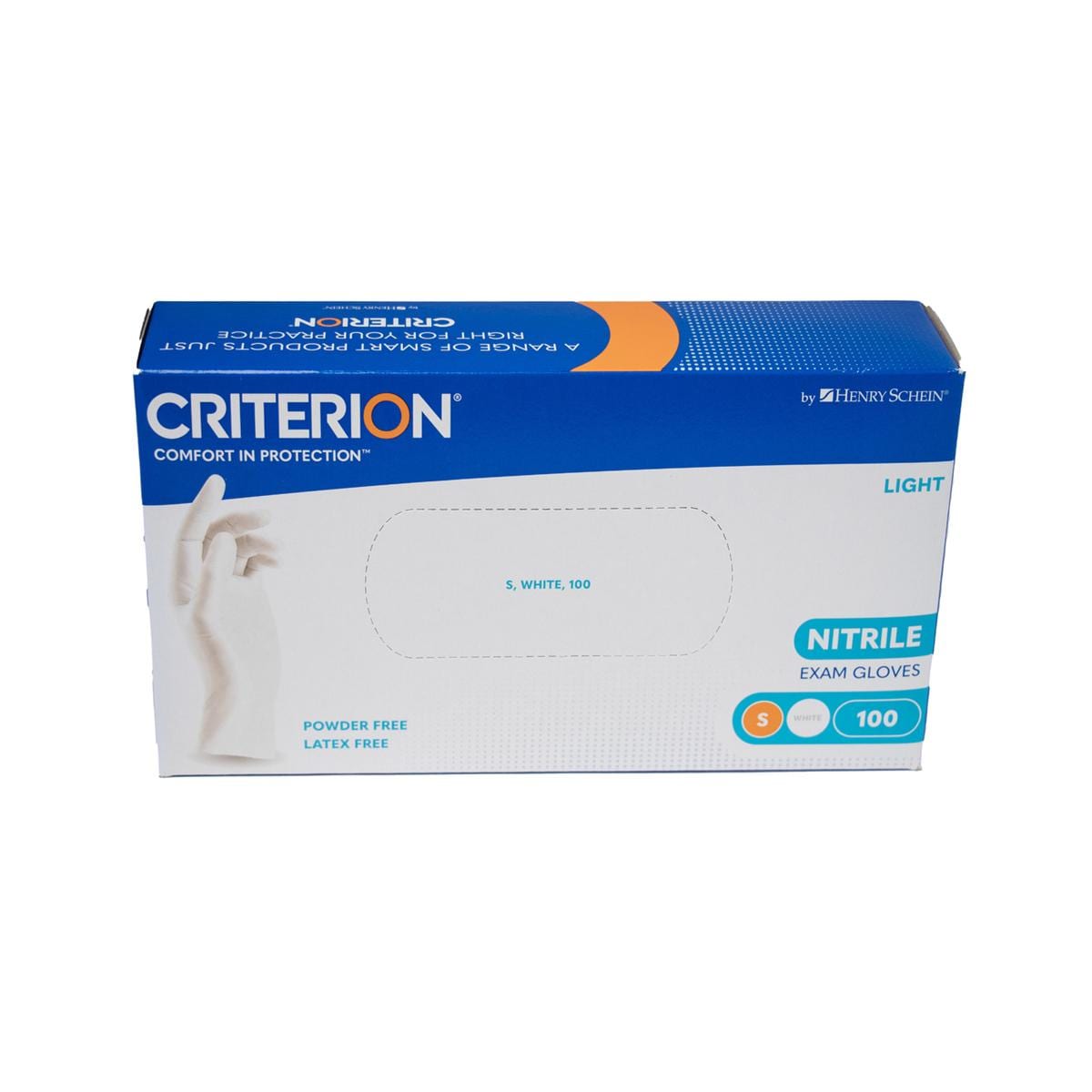HS-Nitril Handschuhe light puderfrei, weiß, Criterion® Nitril - Größe S, Packung 100 Stück