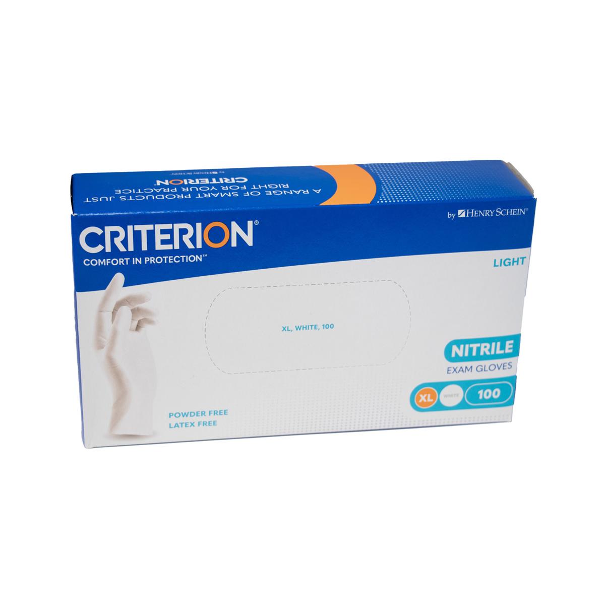 HS-Nitril Handschuhe light puderfrei, weiß, Criterion® Nitril - Größe XL, Packung 100 Stück