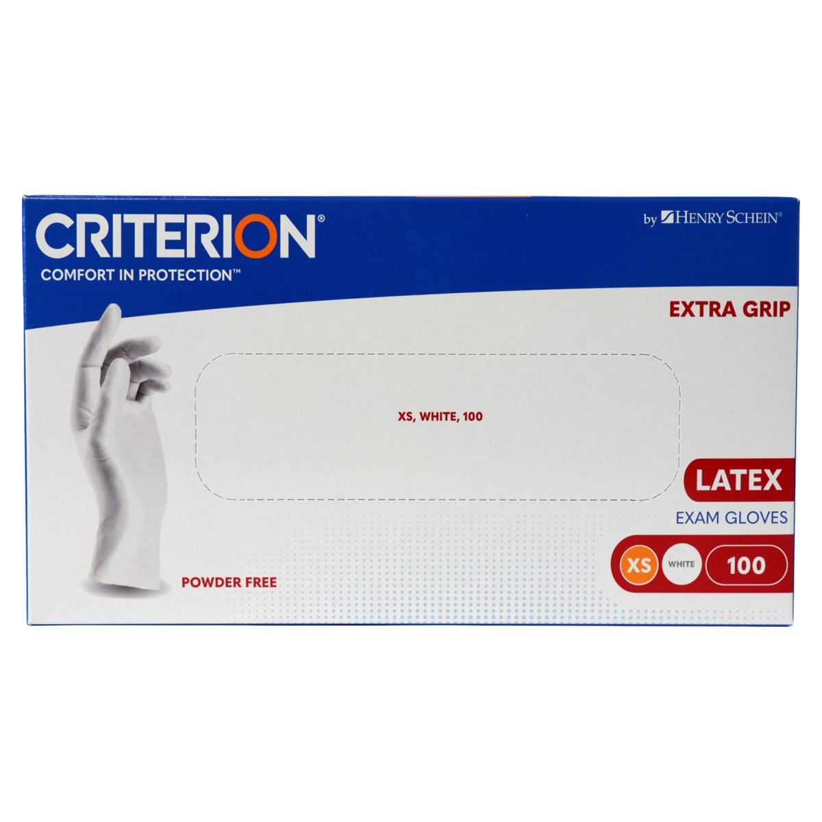 HS-Latex Handschuhe Extra Grip puderfrei Criterion® - Größe XS, Packung 100 Stück