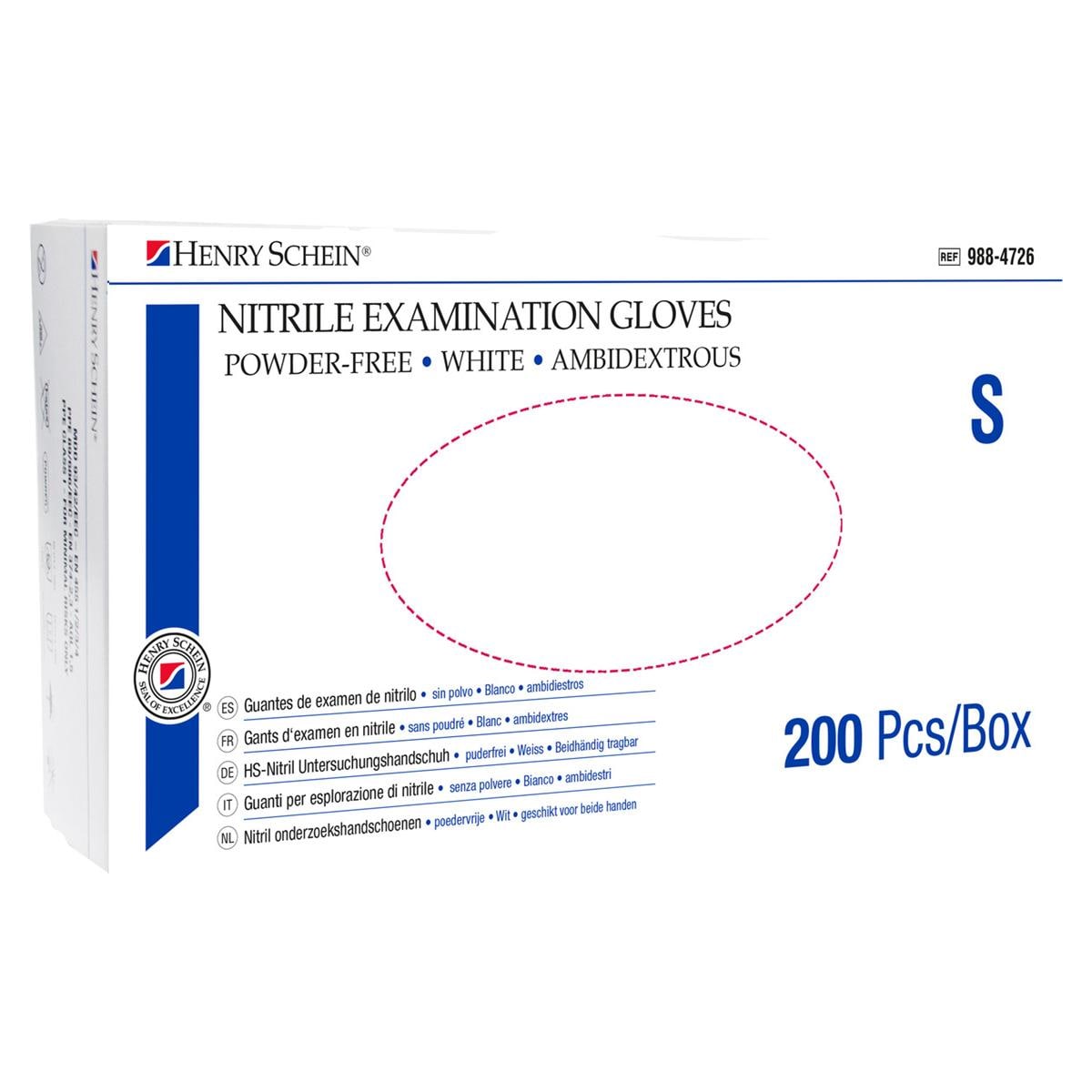 HS-Nitril Soft Handschuhe puderfrei, weiß - Größe S, Packung 200 Stück