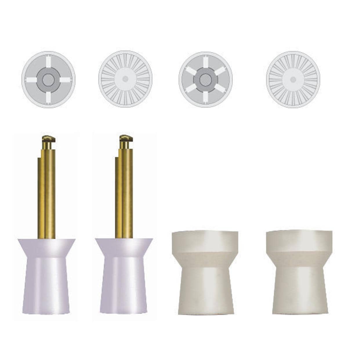 Latch-Type Cups - Gerippt, pink, hart, 9008/30, Packung 30 Stück